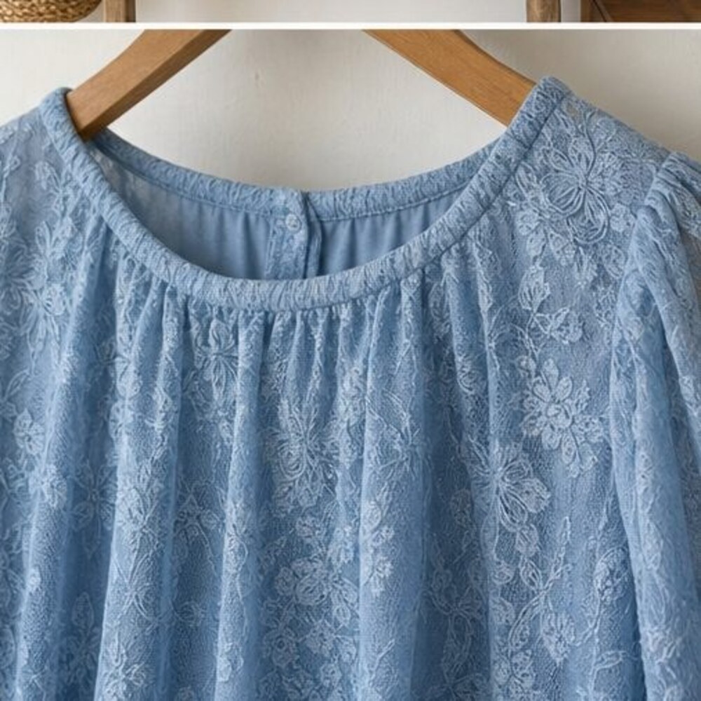 Blue Tunic Blouse - Picture 4 of 6